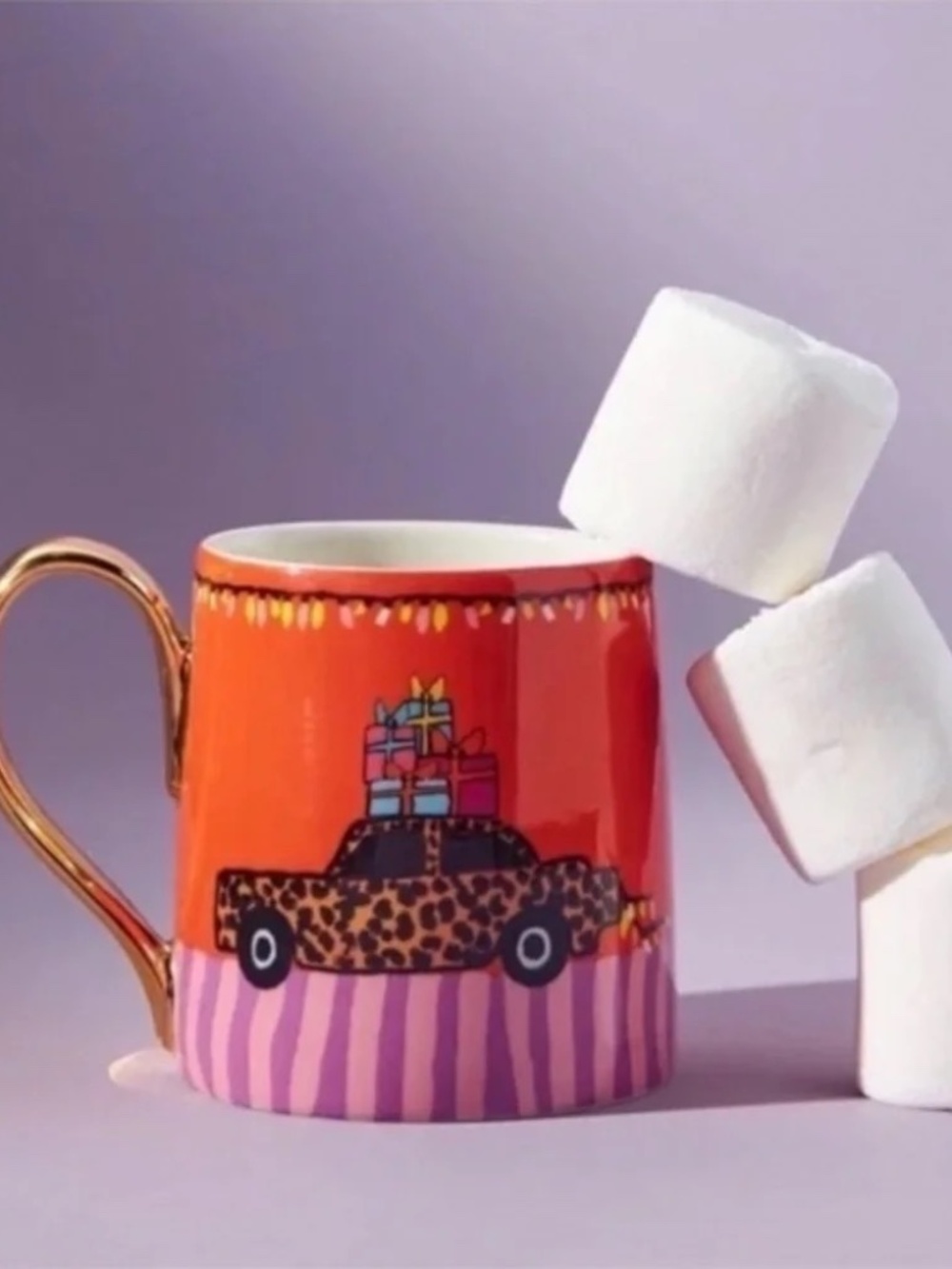 Anthropologie Kendra Dandy Gifts In Transport Christmas Mug